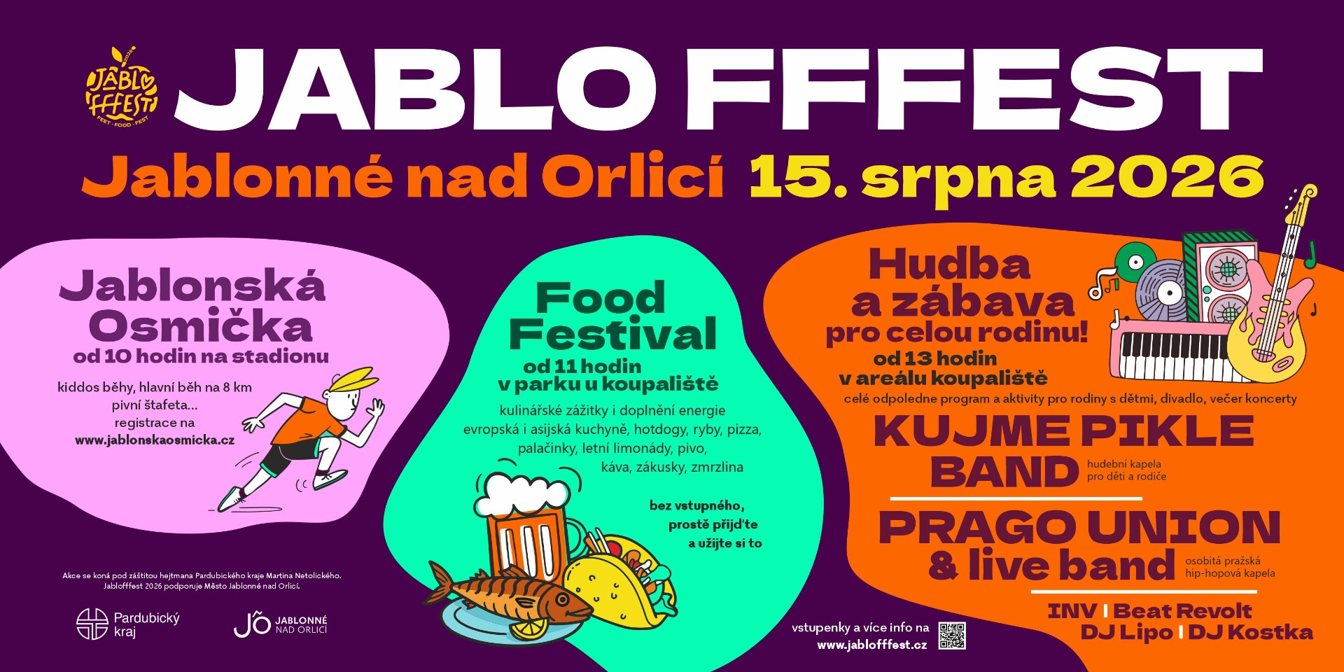 Jablofffest 2026 - jídlo, zábava pro rodiny s dětmi, hudební festival